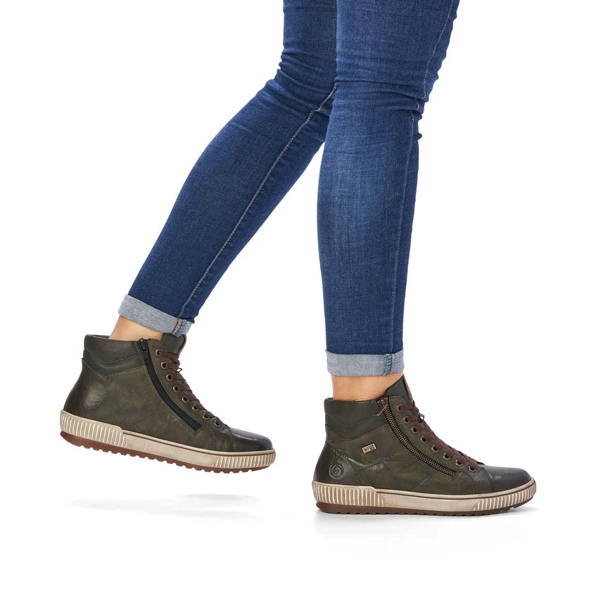 Remonte Maditta D0772-52 Green Lace-Up Boots