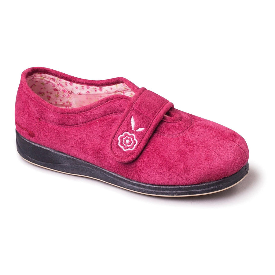 Padders Camilla 2E Raspberry Slippers
