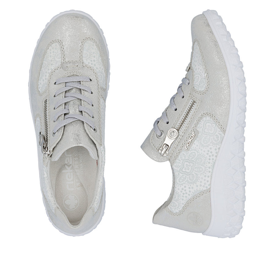 Rieker Bronia 59501-90 Silver Shoes