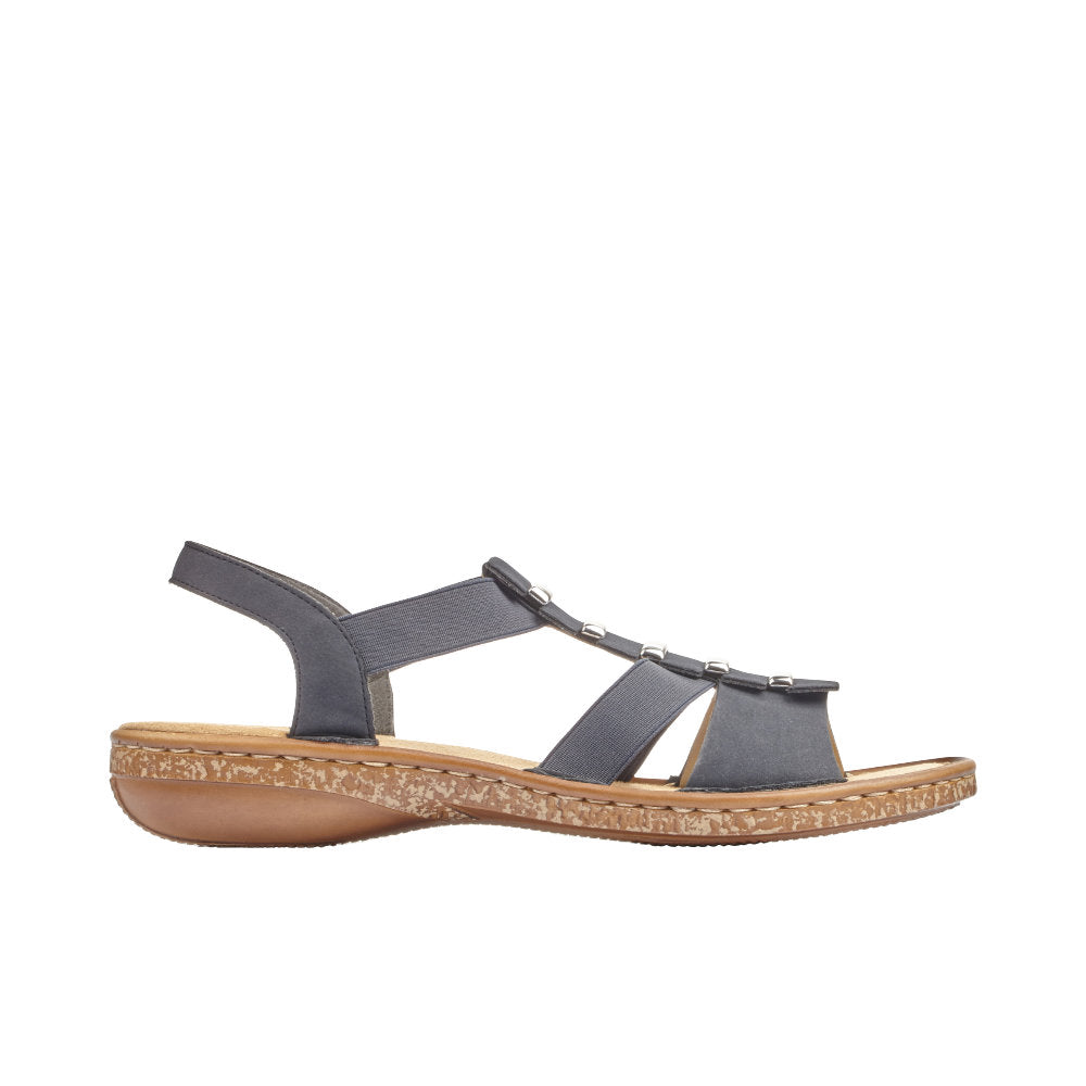 Rieker Regina 62850-14 Blue Sandals