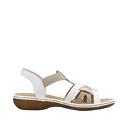 Rieker Regina 65918-81 White Beige Sandals