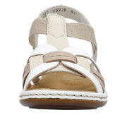 Rieker Regina 65918-81 White Beige Sandals