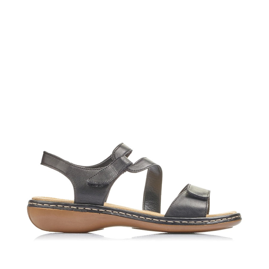 Rieker Regina 659C7-00 Black Sandals