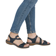 Rieker Regina 659C7-16 Navy Sandals