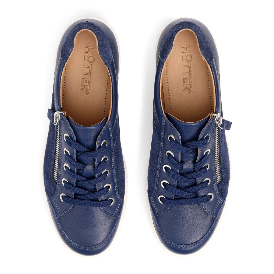 Hotter Chase II Extra Wide French Navy Shoes
