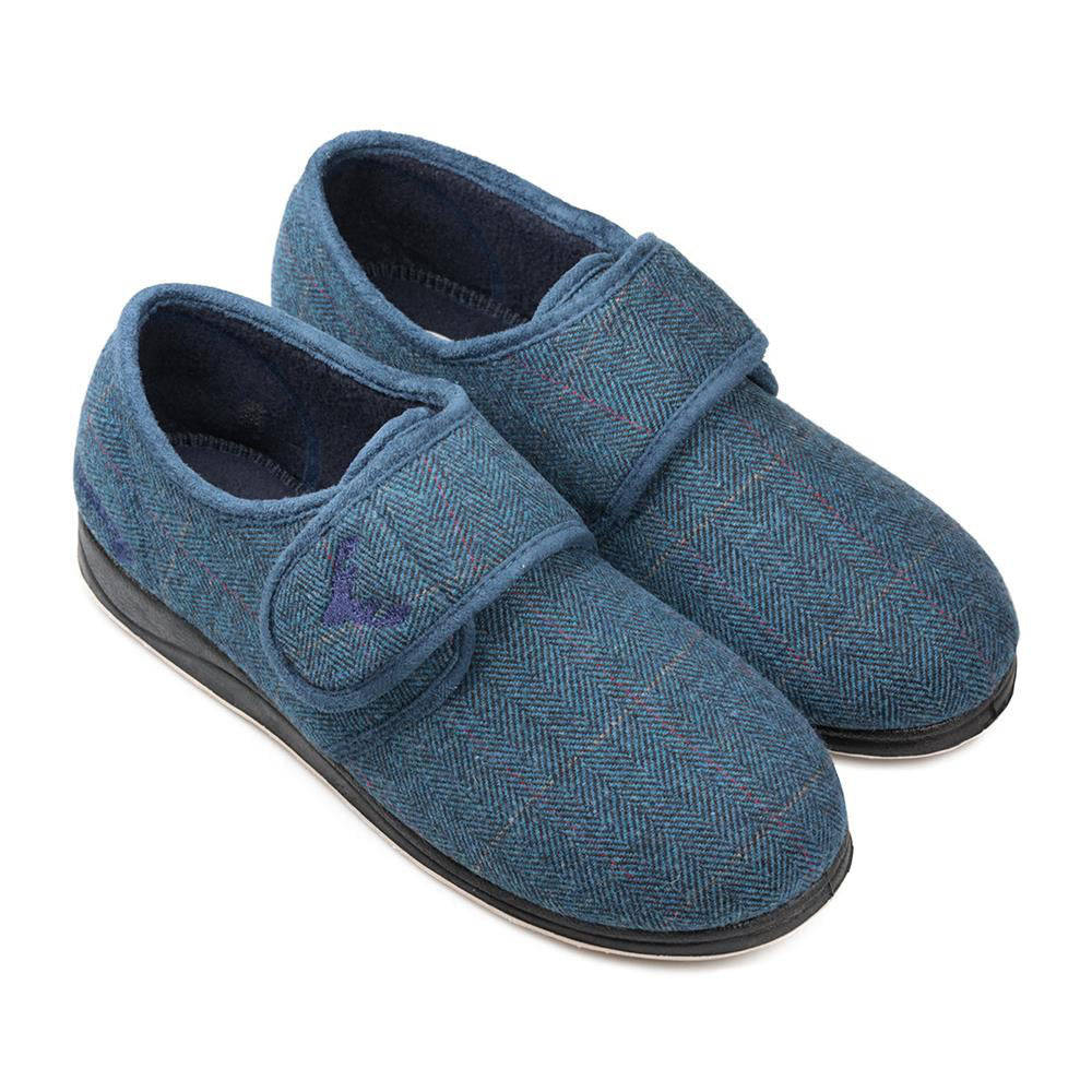 Padders Charles G Fit Navy/Combi Slippers