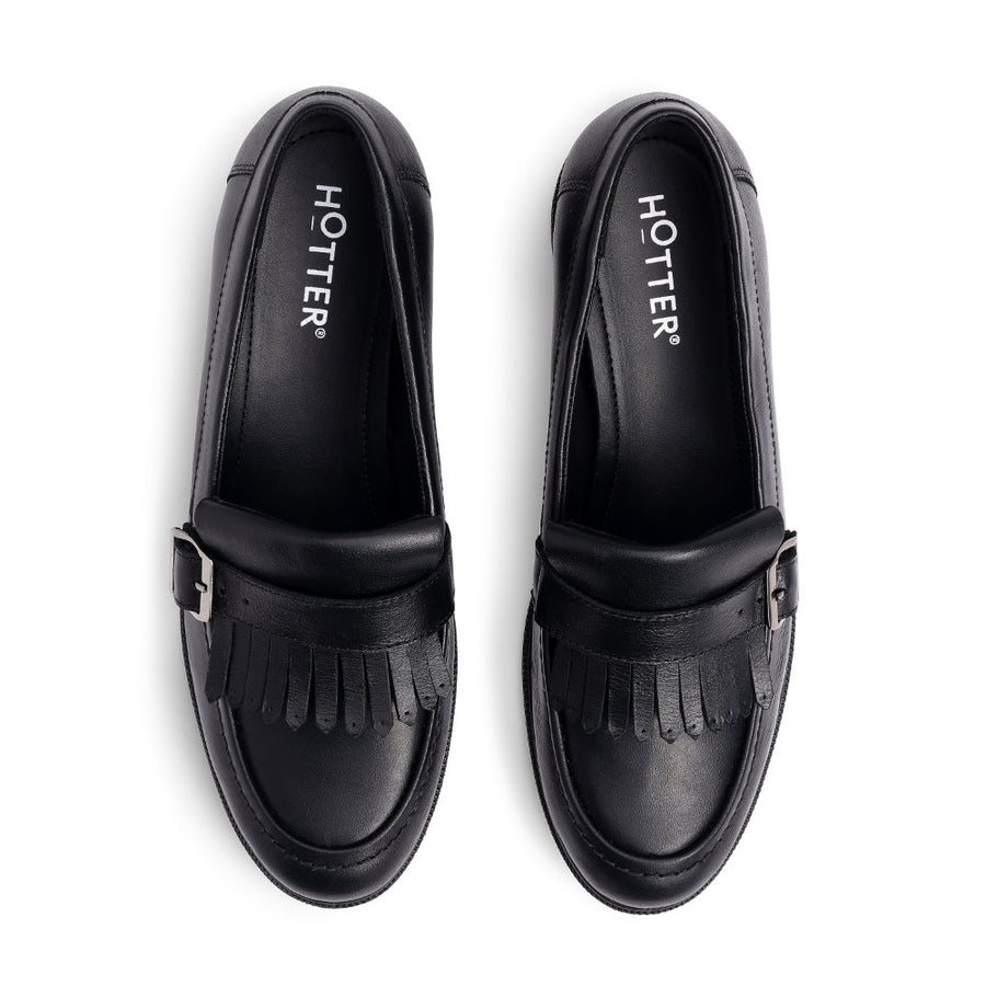 Hotter Fowey Wide Black Shoes