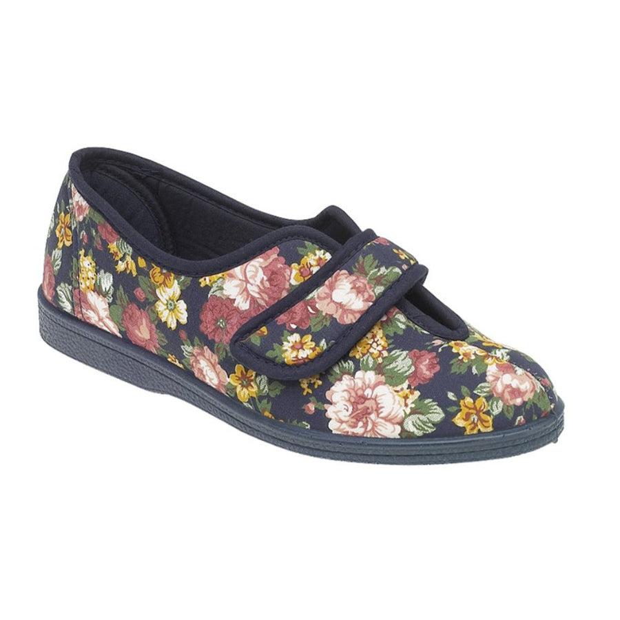 Sleepers LS866C Wilma Navy Blue Floral Shoes