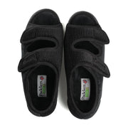 Padders Lydia X 6E Black Sparkle Cord Slippers