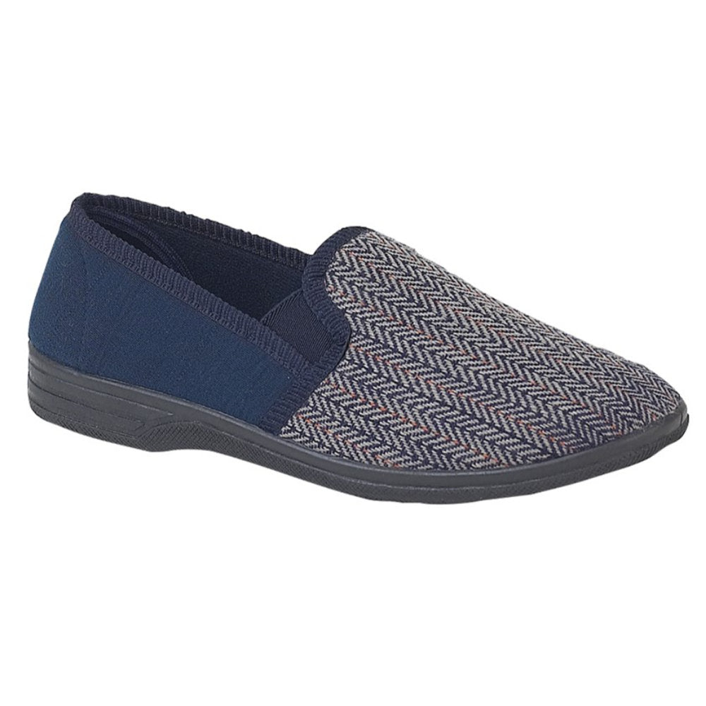 Zedzzz MS219C Charles Navy Blue Slippers