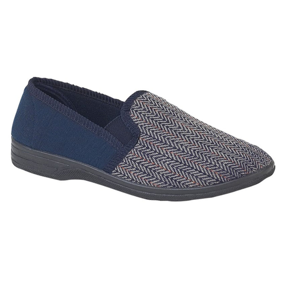 Zedzzz MS219C Charles Navy Blue Slippers