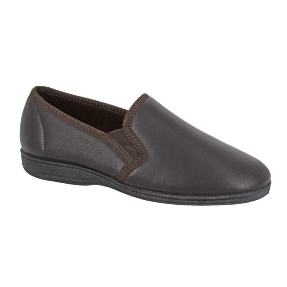 Sleepers MS414B Hadley Dark Brown Slippers