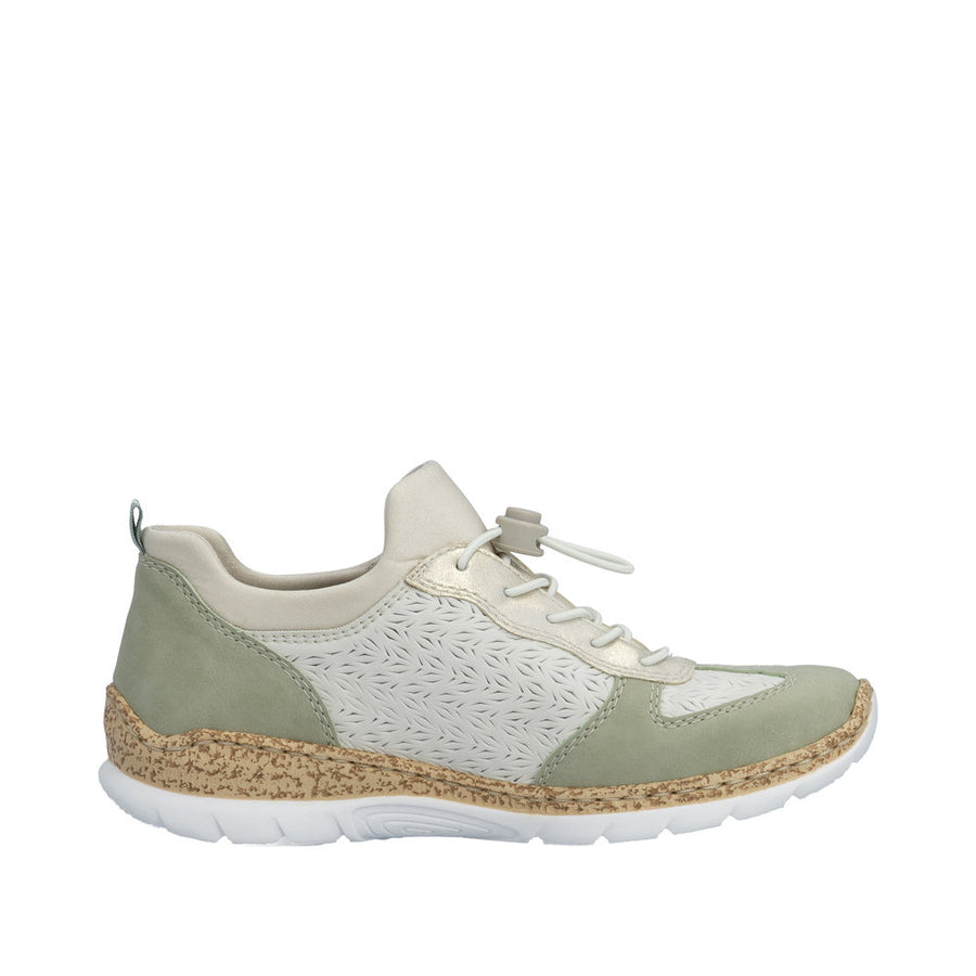 Rieker Nikita N4260-80 White Green Shoes