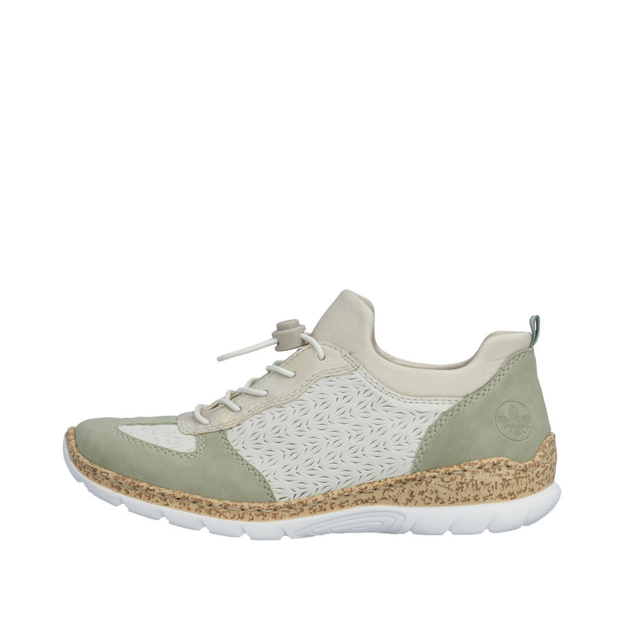 Rieker Nikita N4260-80 White Green Shoes