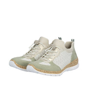 Rieker Nikita N4260-80 White Green Shoes
