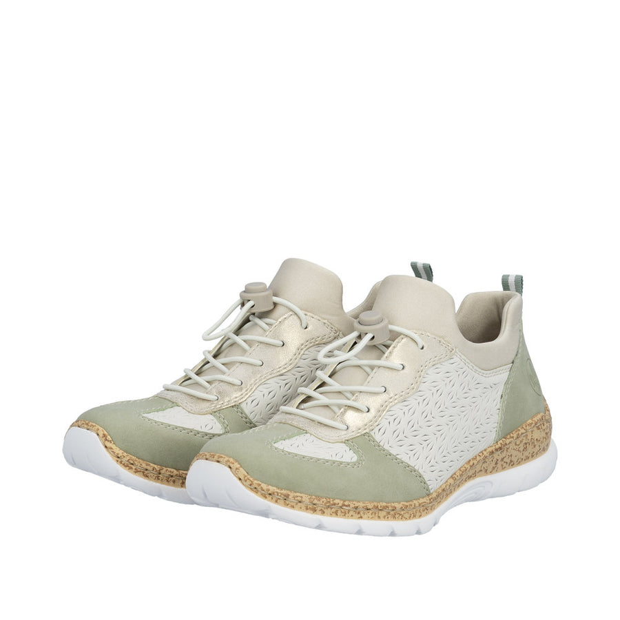 Rieker Nikita N4260-80 White Green Shoes
