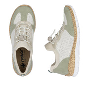 Rieker Nikita N4260-80 White Green Shoes