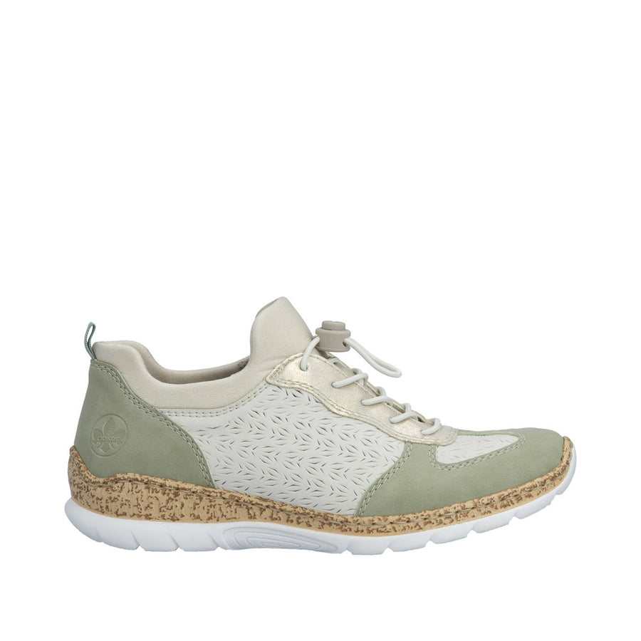 Rieker Nikita N4260-80 White Green Shoes