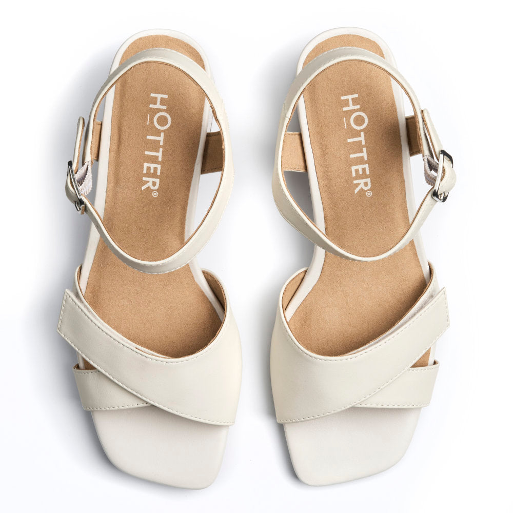Hotter Riviera White Sand Sandals