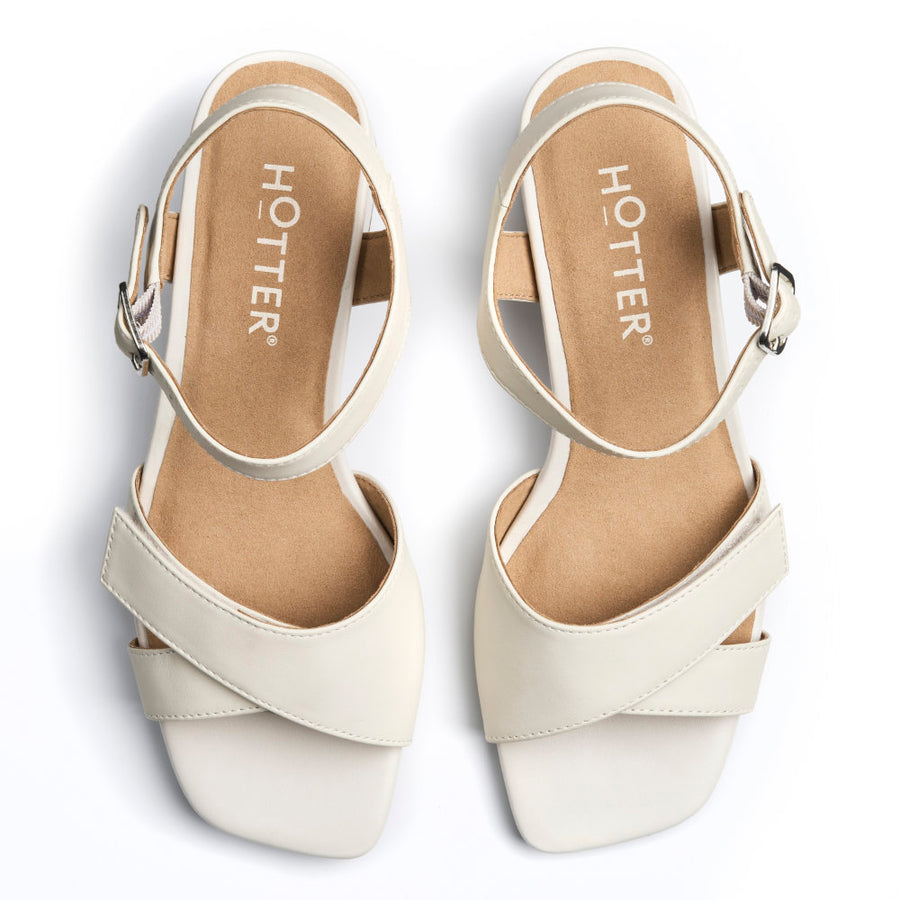Hotter Riviera White Sand Sandals