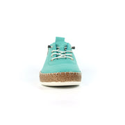 Lunar Evie Turquoise Leather Plimsolls