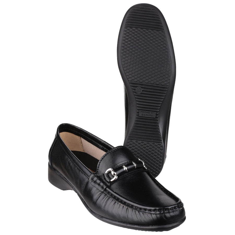 Cotswold Barrington Black Loafers