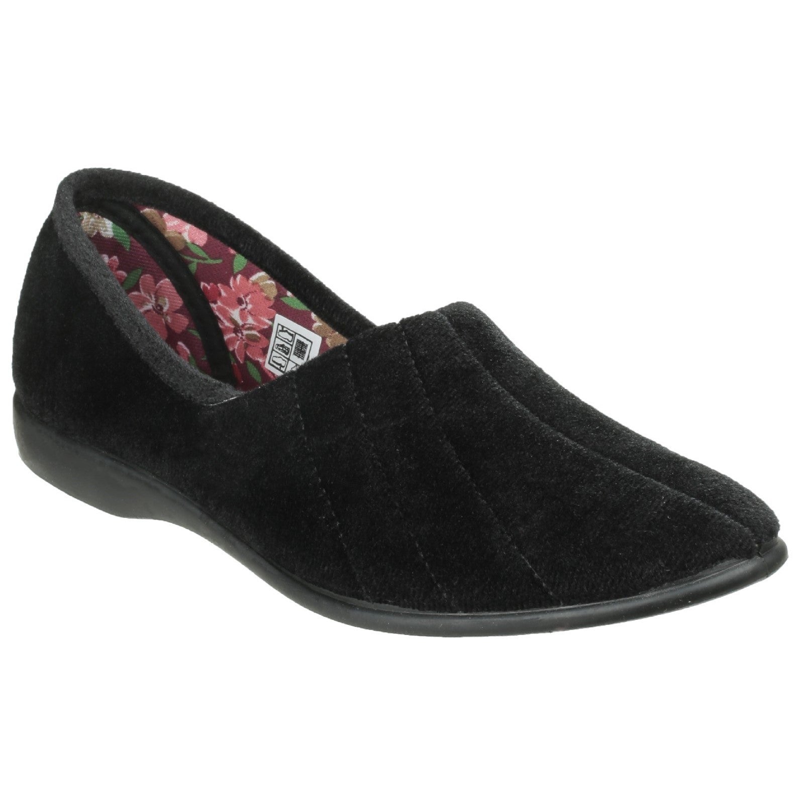GBS Audrey Ladies Black Slippers