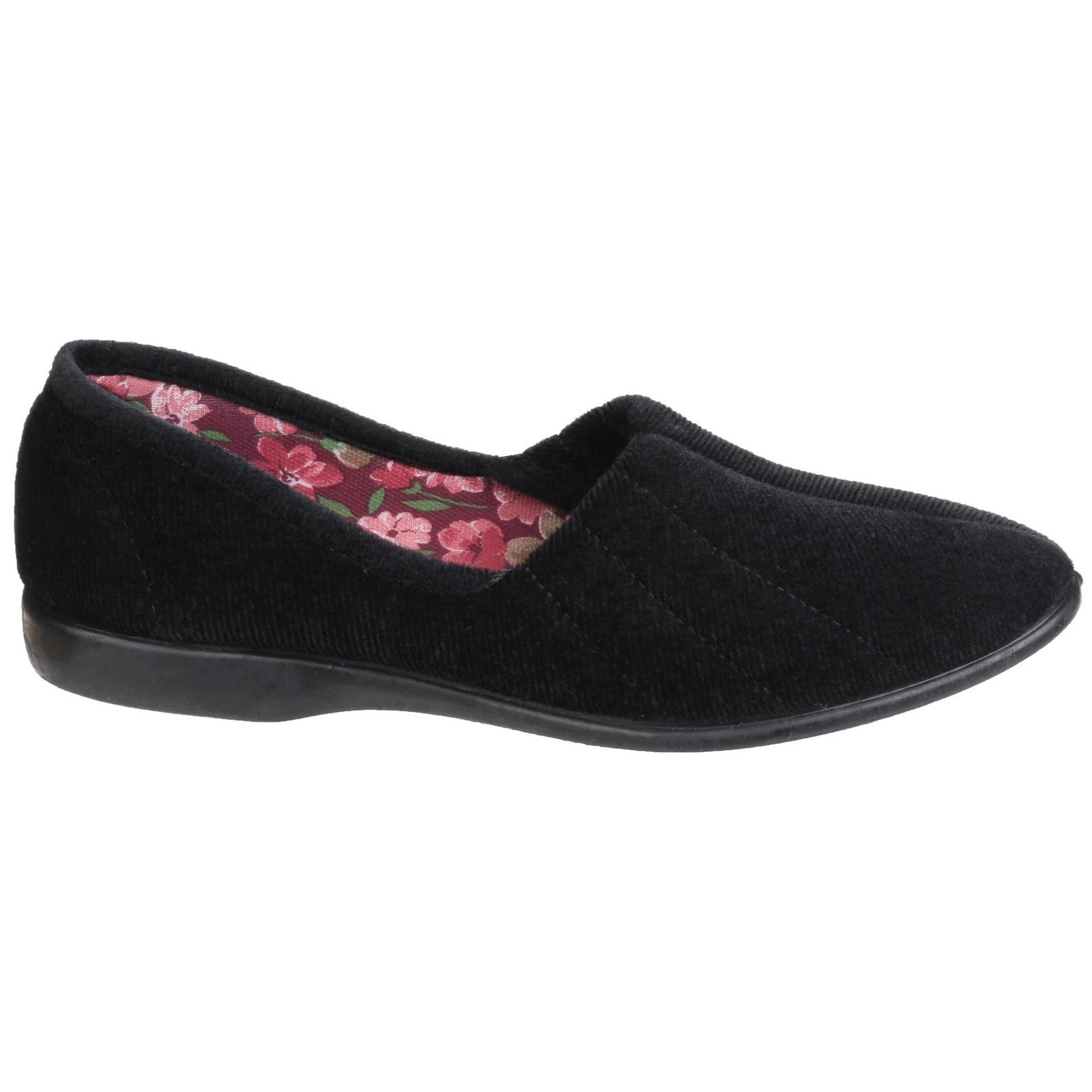 GBS Audrey Ladies Black Slippers