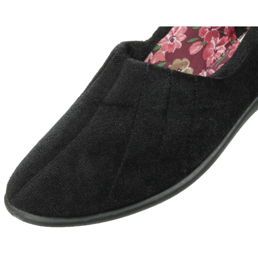 GBS Audrey Ladies Black Slippers