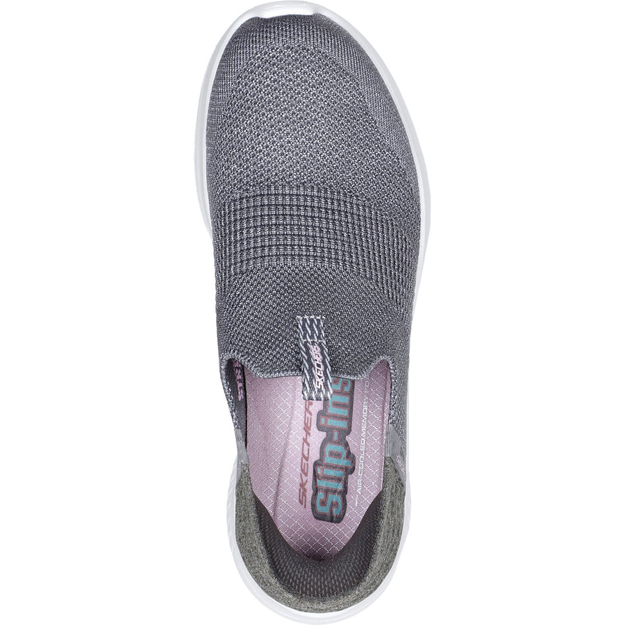 Skechers 149709 Grey Ultra Flex 3.0 Smooth Step Trainers