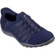 Skechers 100593 Navy Breathe-Easy - Roll-With-Me Trainers
