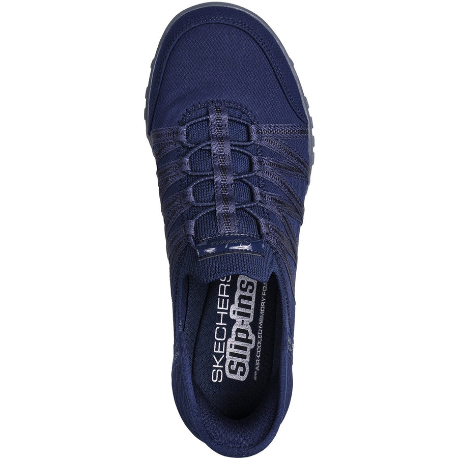 Skechers 100593 Navy Breathe-Easy - Roll-With-Me Trainers