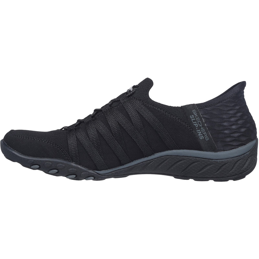 Skechers 100593 Black Breathe-Easy - Roll-With-Me Trainers
