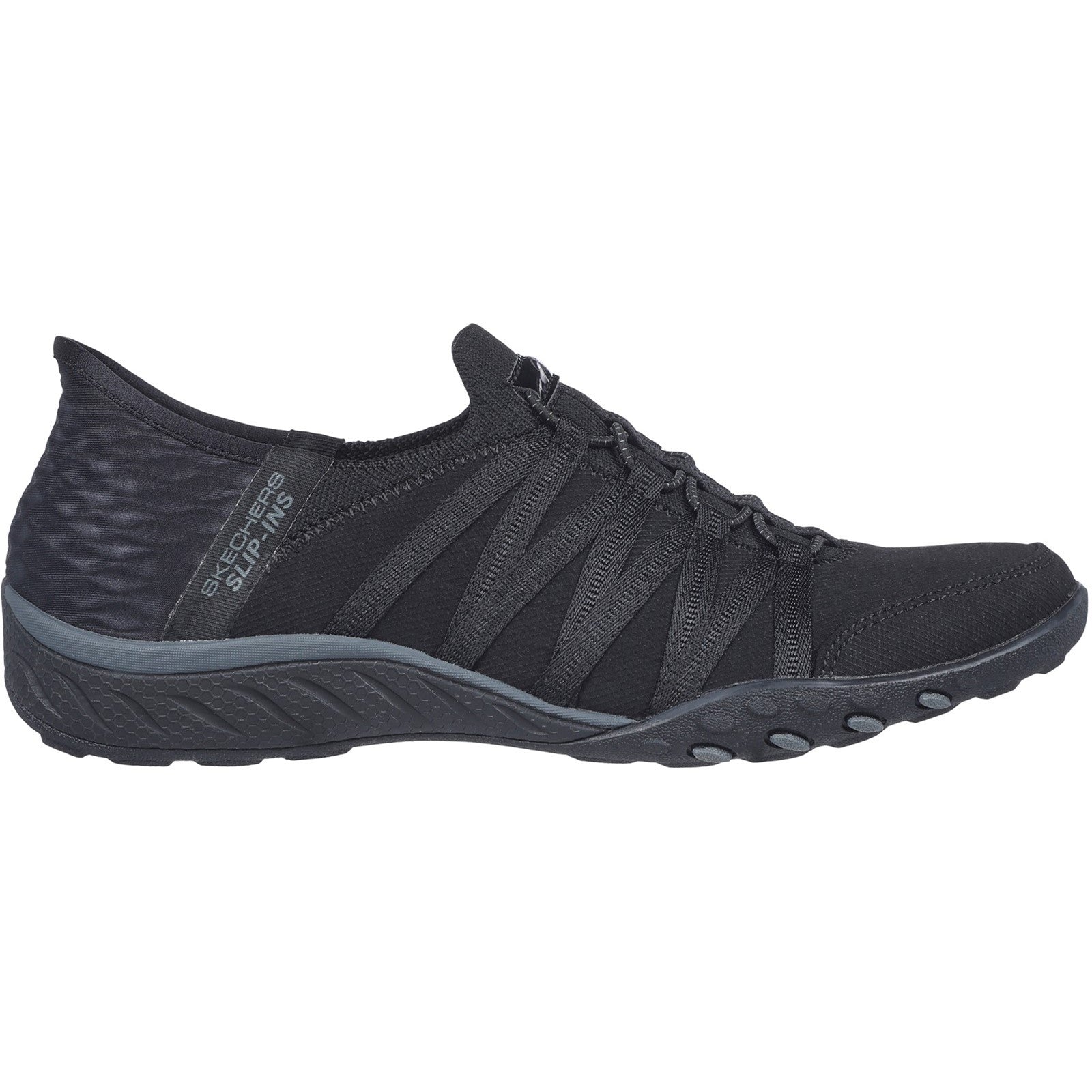 Skechers 100593 Black Breathe-Easy - Roll-With-Me Trainers
