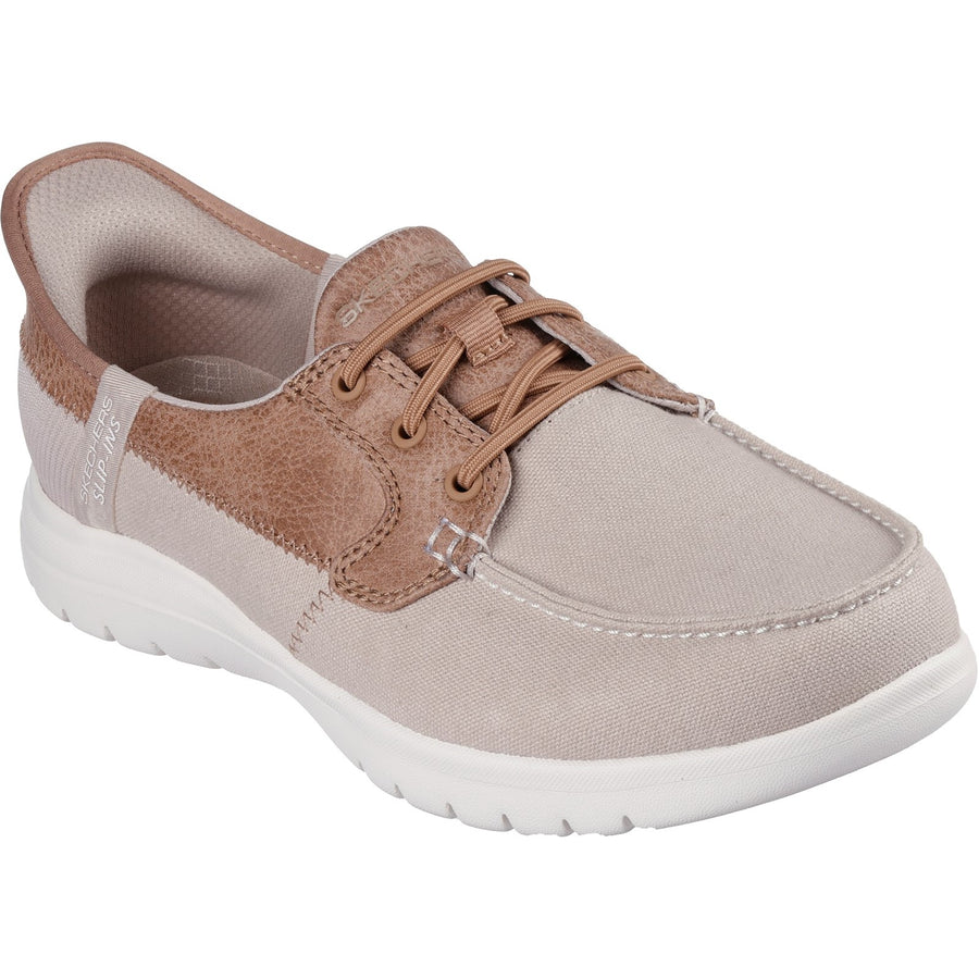 Skechers 136536 Taupe On-The-Go Flex - Palmilla Boat Shoes