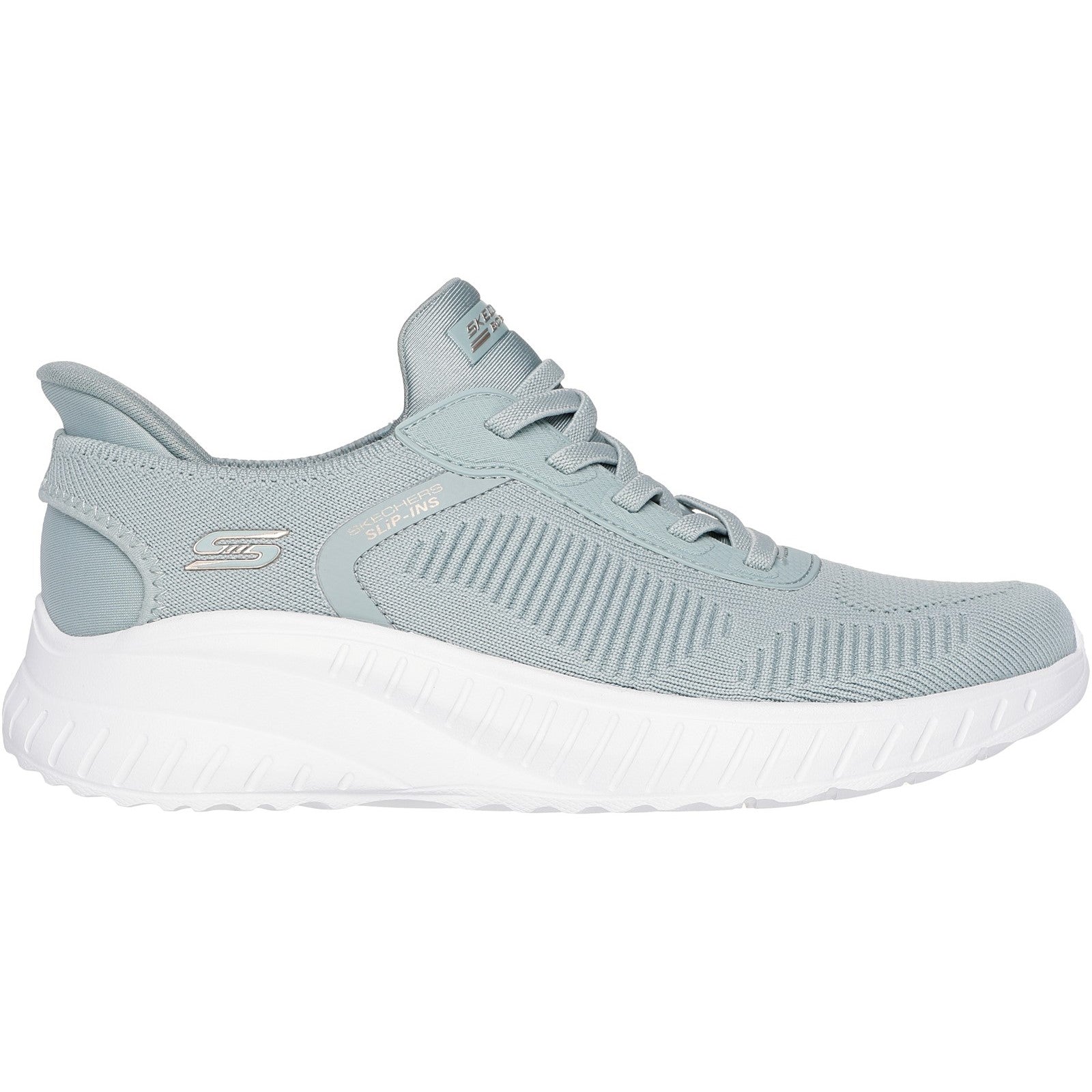 Skechers 117497 Pale Green Bobs Sport Squad Chaos Trainers