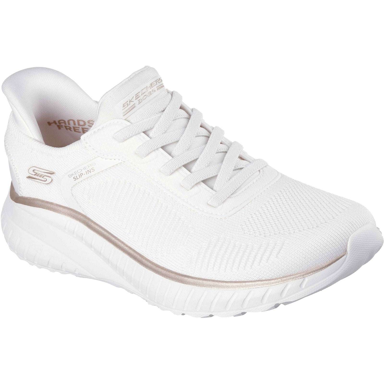 Skechers 117497 White Bobs Sport Squad Chaos Trainers