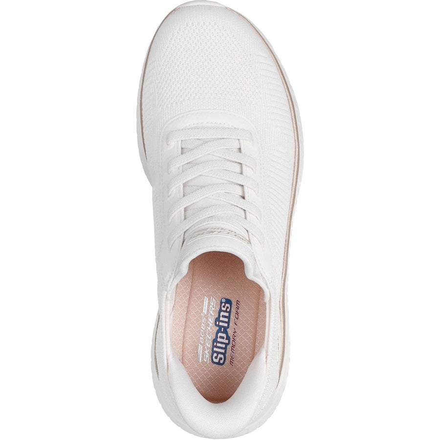 Skechers 117497 White Bobs Sport Squad Chaos Trainers
