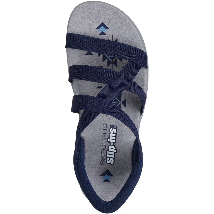 Skechers 163460 Navy Reggae Slim Stretch Flex Sandals
