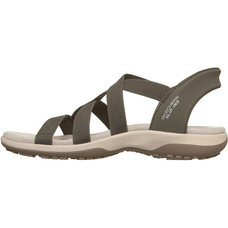 Skechers 163460 Olive Reggae Slim Stretch Flex Sandals