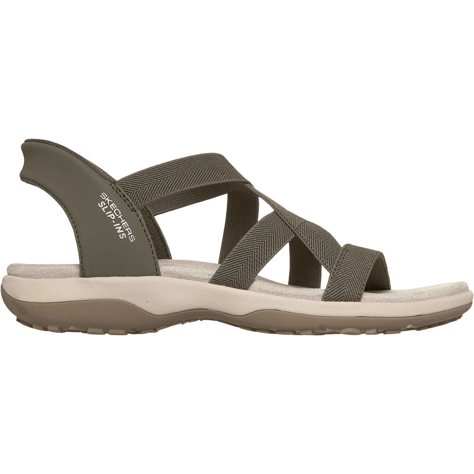 Skechers 163460 Olive Reggae Slim Stretch Flex Sandals