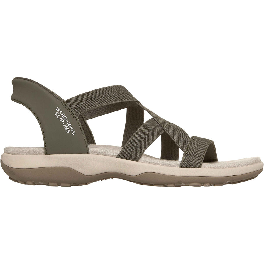 Skechers 163460 Olive Reggae Slim Stretch Flex Sandals