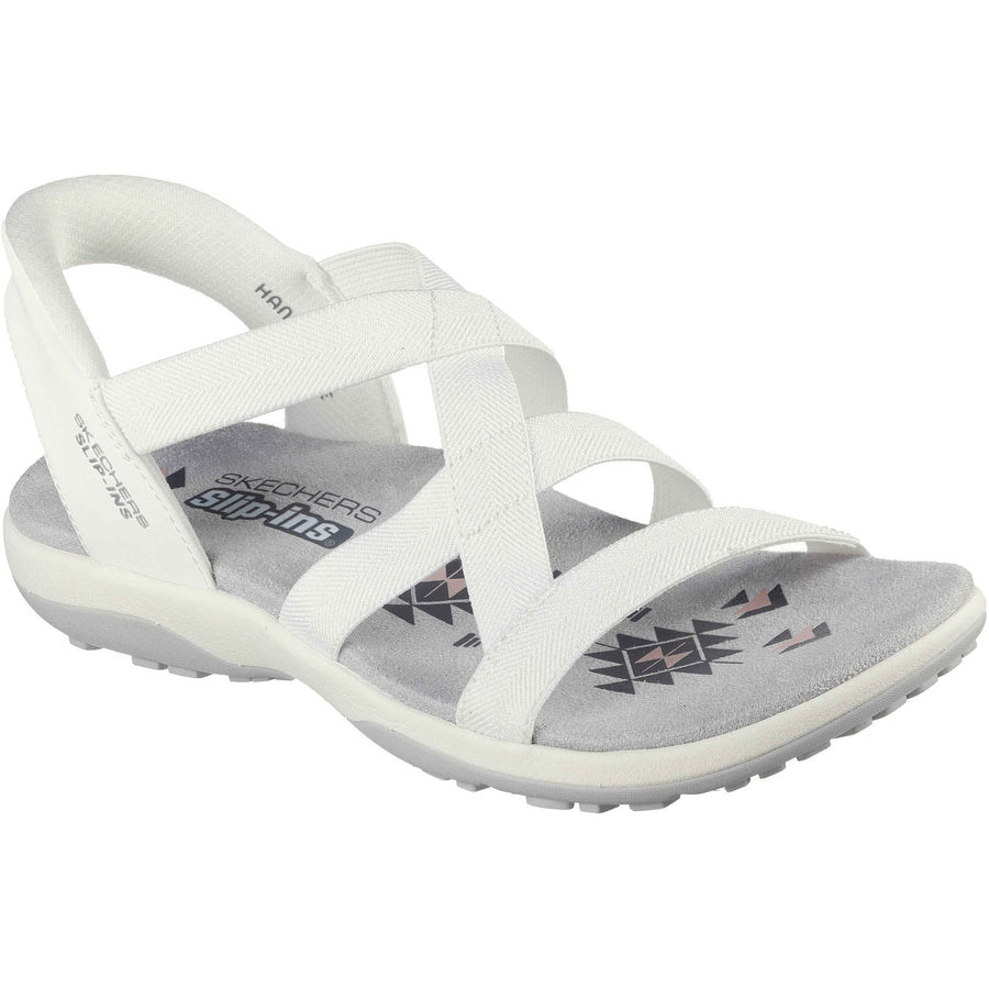 Skechers 163460 White Reggae Slim Stretch Flex Sandals