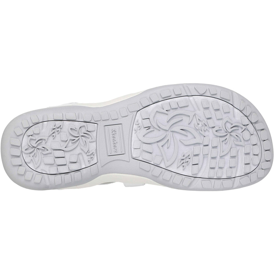 Skechers 163460 White Reggae Slim Stretch Flex Sandals