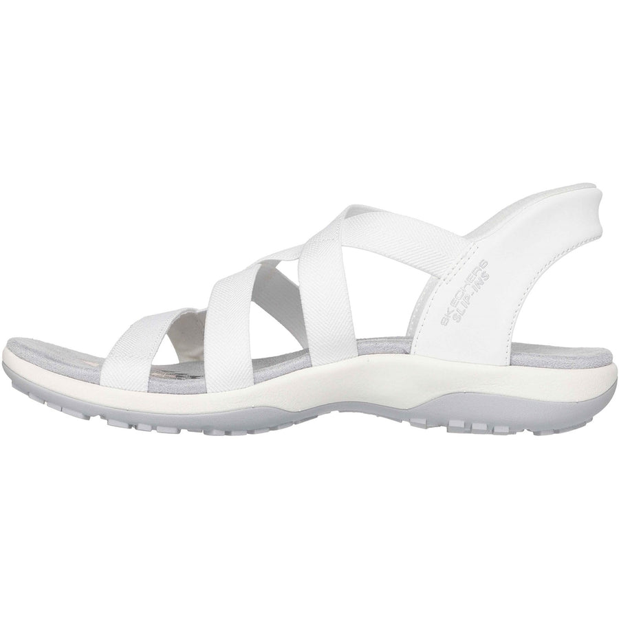 Skechers 163460 White Reggae Slim Stretch Flex Sandals