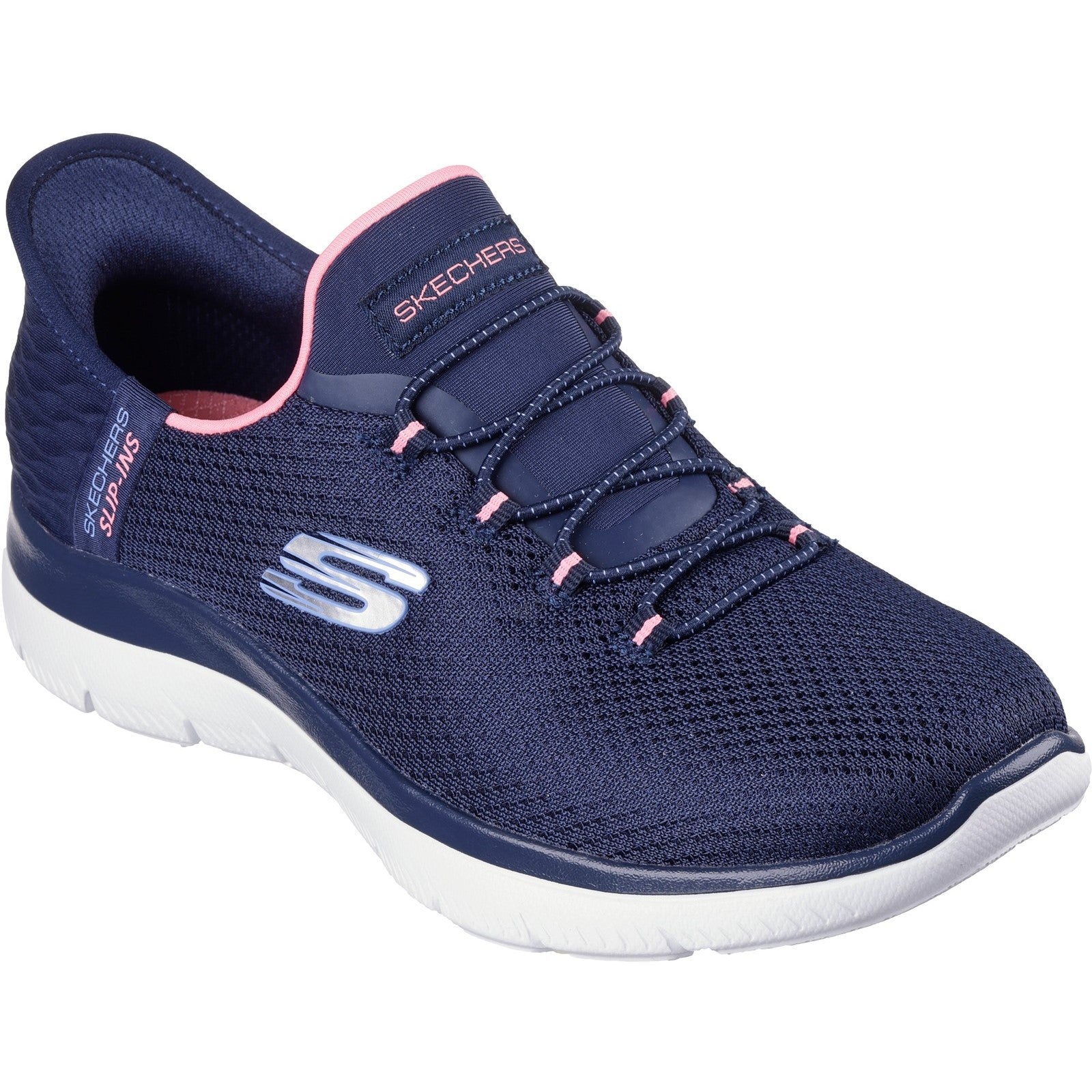 Skechers 150123W Navy Pink Summits Diamond Dream Trainers