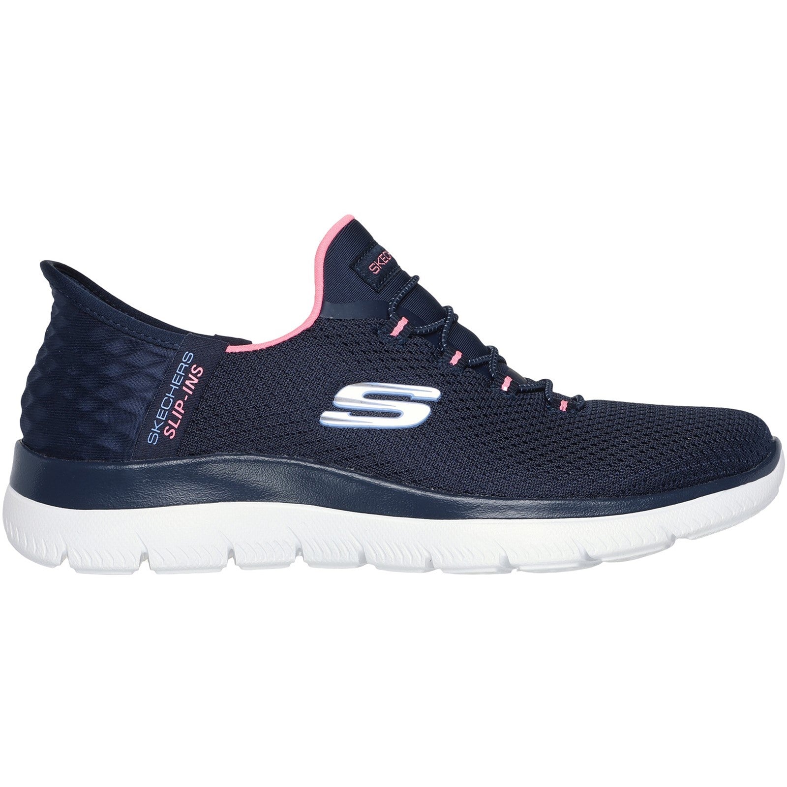 Skechers 150123W Navy Pink Summits Diamond Dream Trainers