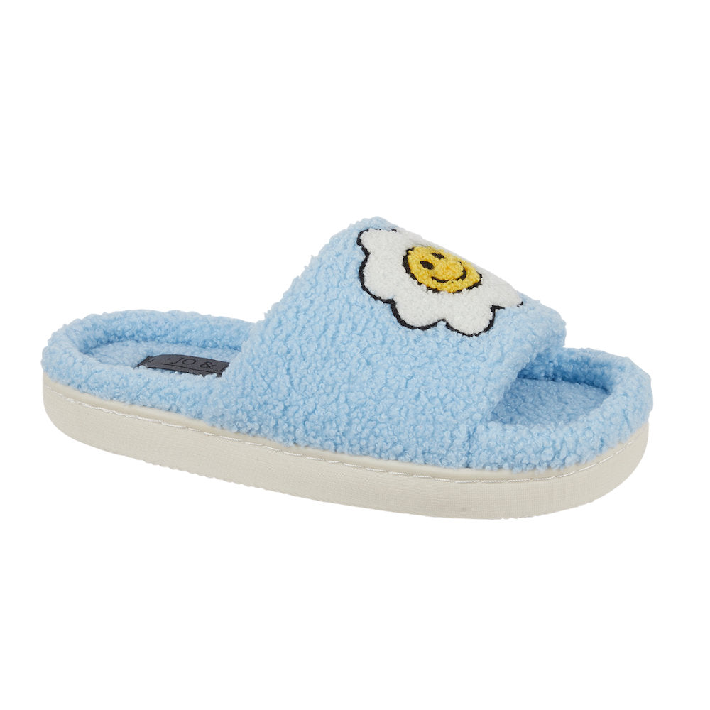 Jo & Joe Happy Blue Slippers