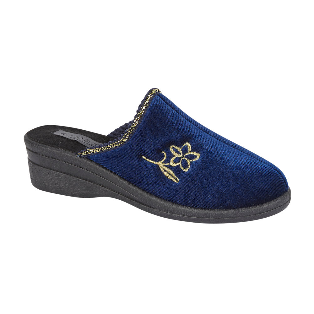 Jo & Joe Helen Navy Slippers