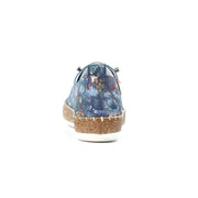 Lunar Iva Blue Leather Plimsolls